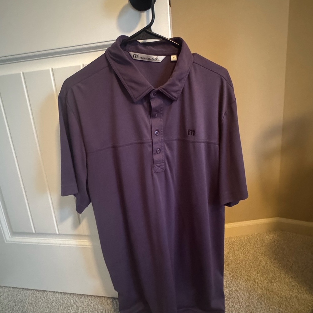 Travis Mathew Deep Purple Polo Shirt